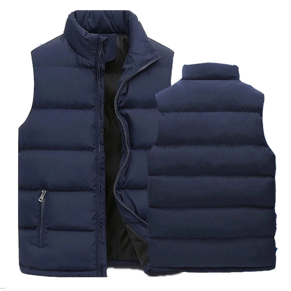 Men’s Warm Waterproof Vest Jacket – Winter Sleeveless Waistcoat